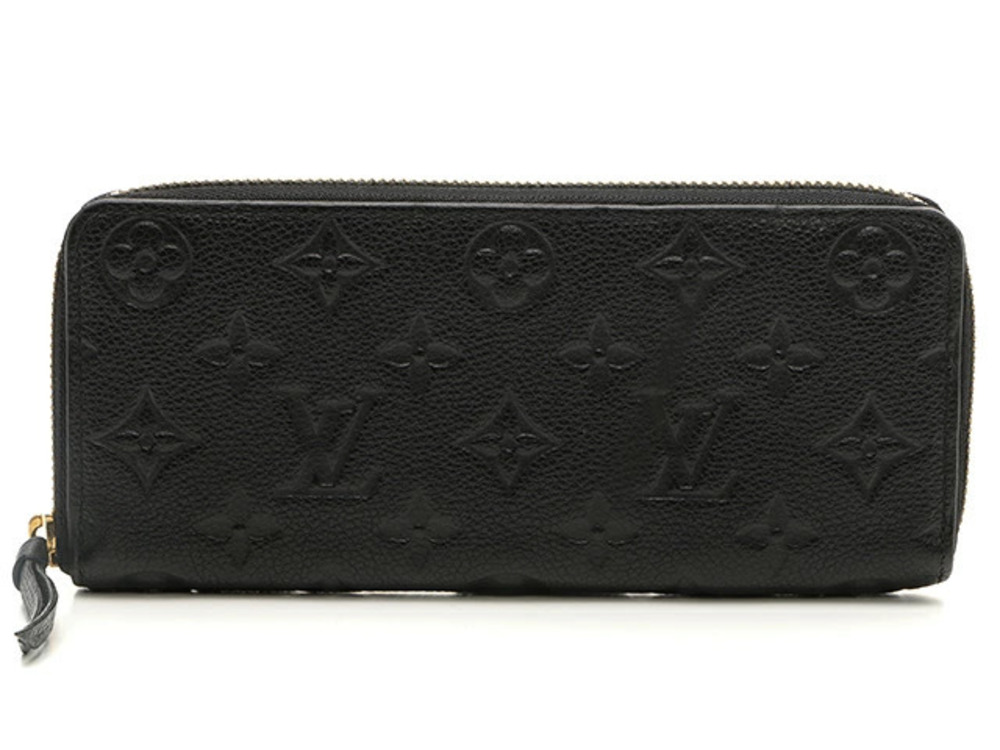 LOUIS VUITTON Portefeuille Clemence Mono Empreinte Noir Black